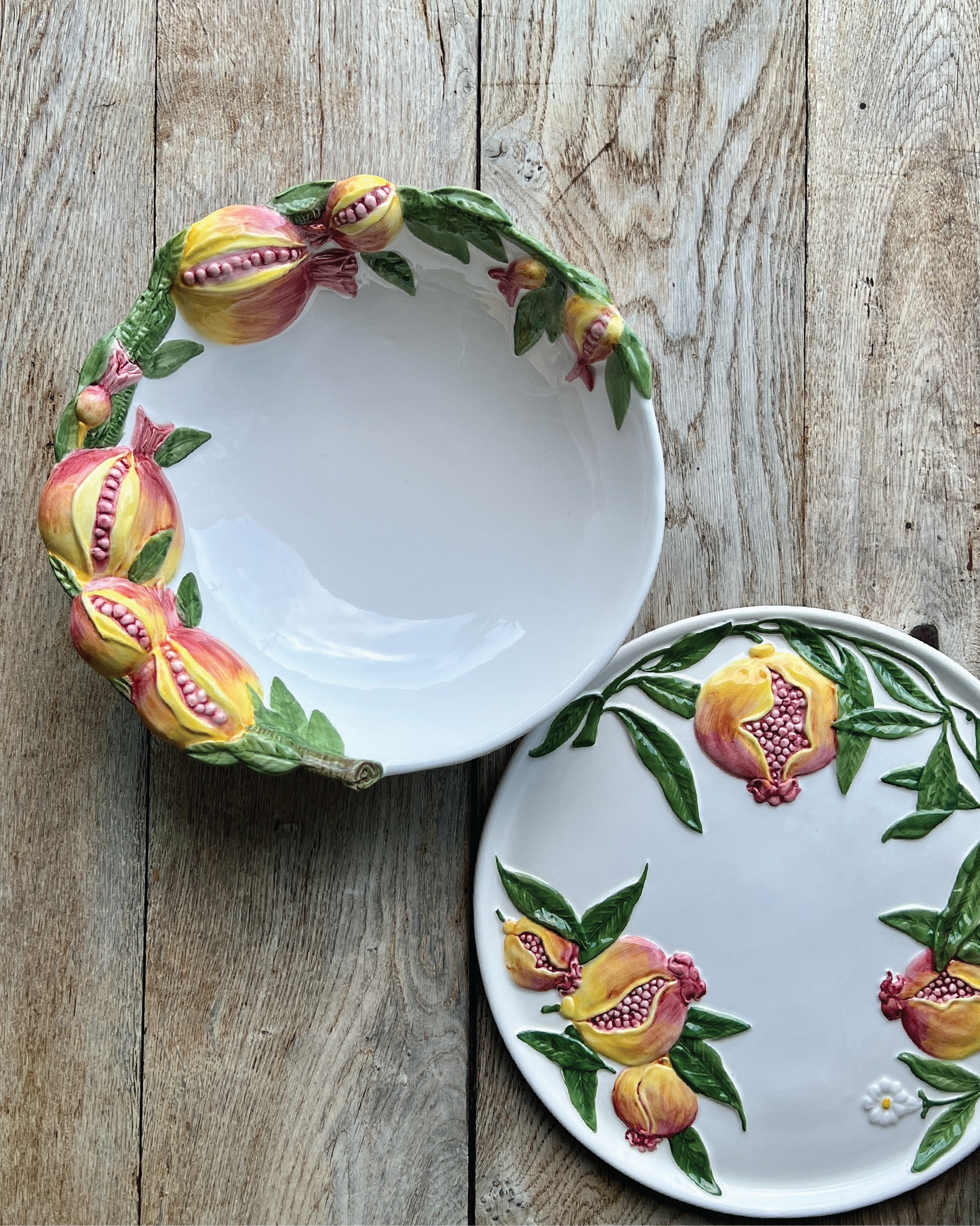 Hand Painted Ceramic Pomegranate Collection