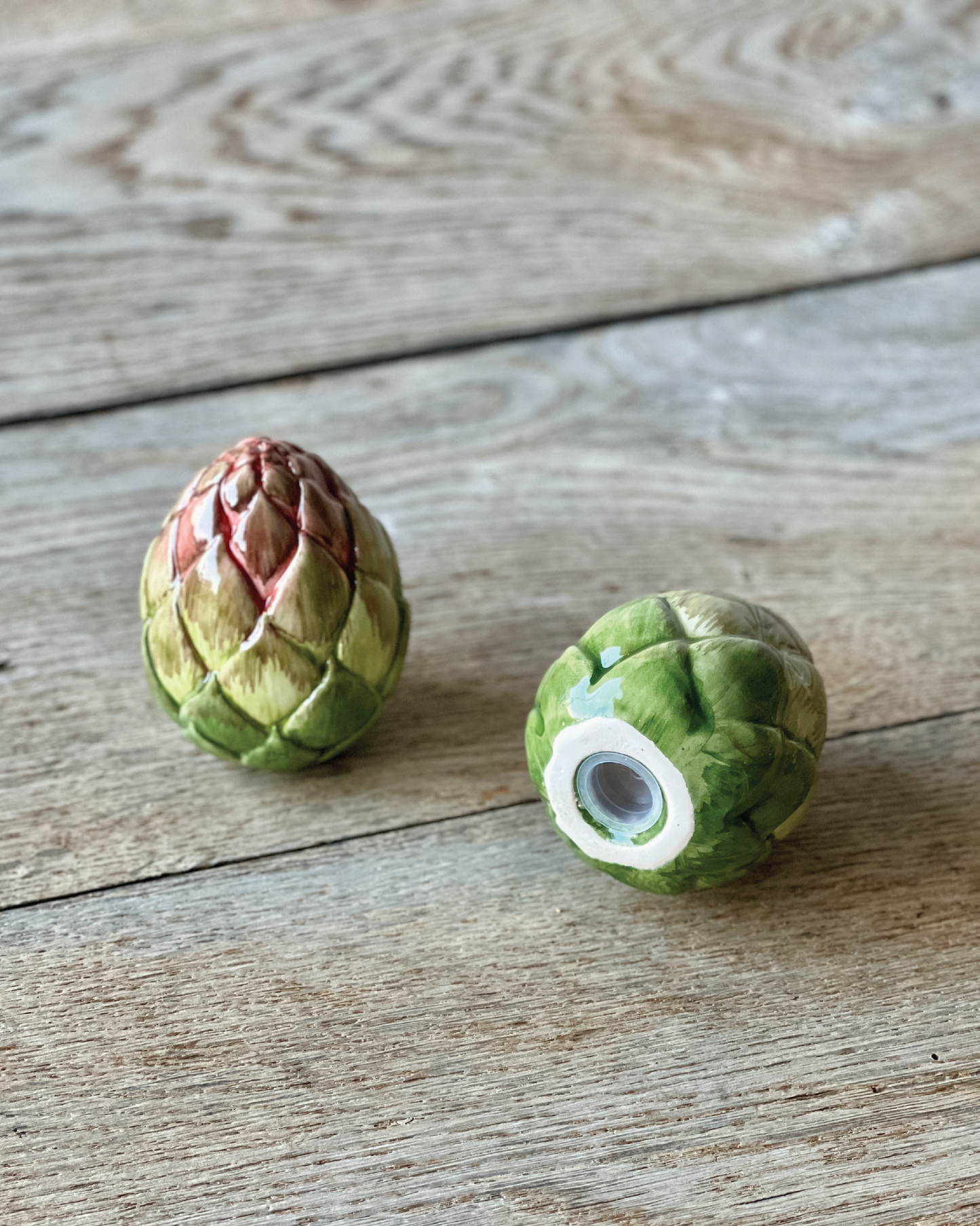 Hand Painted Ceramic Salt and Pepper Shakers