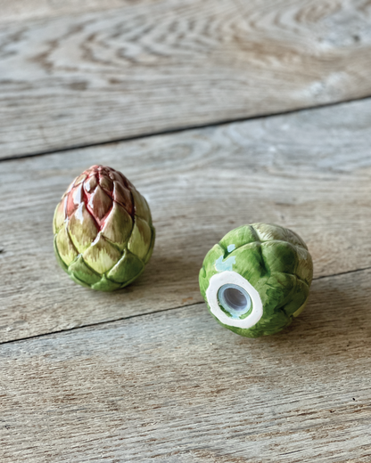 Hand Painted Ceramic Salt and Pepper Shakers