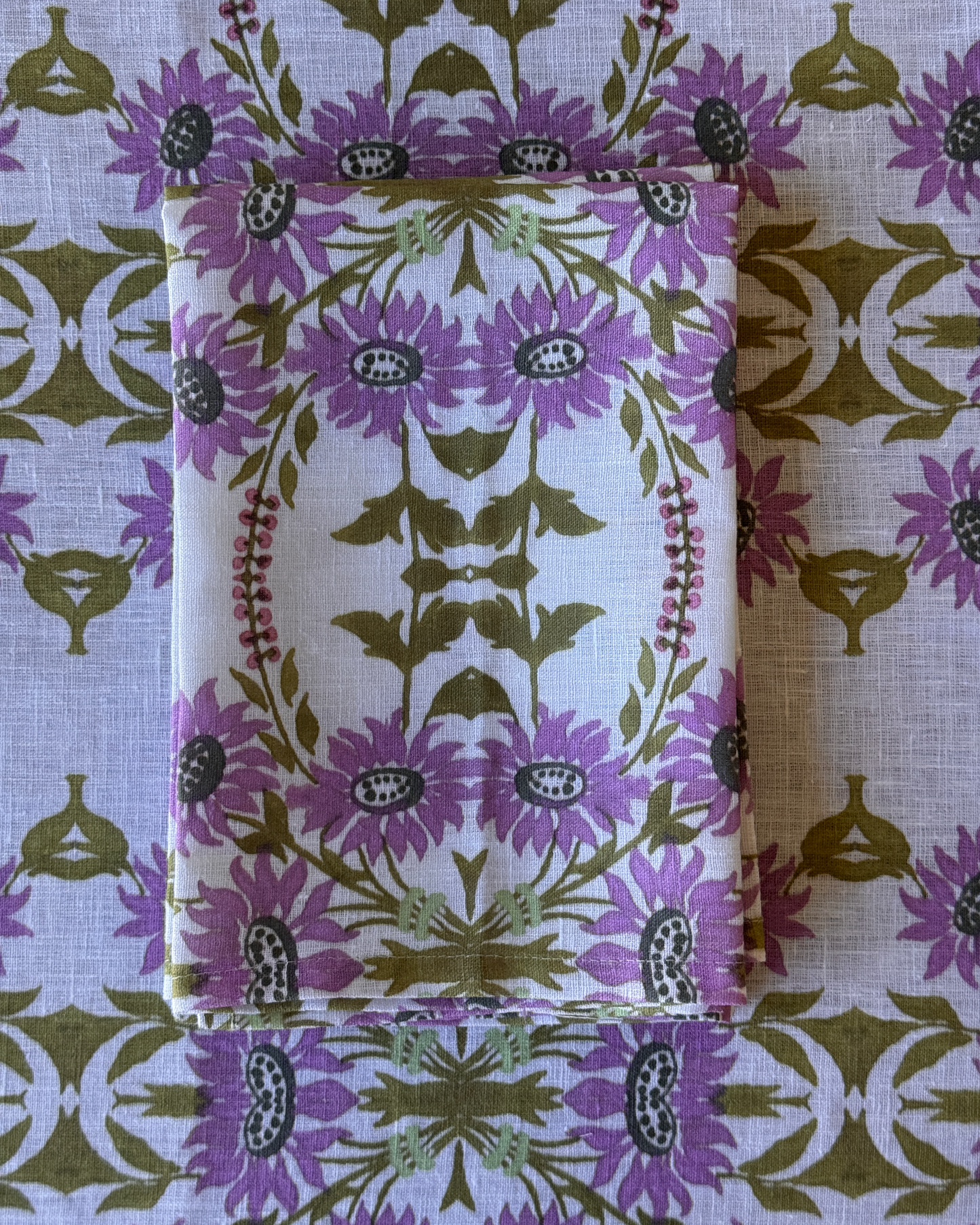 Lilac Blossom Flower Table Linen Collection