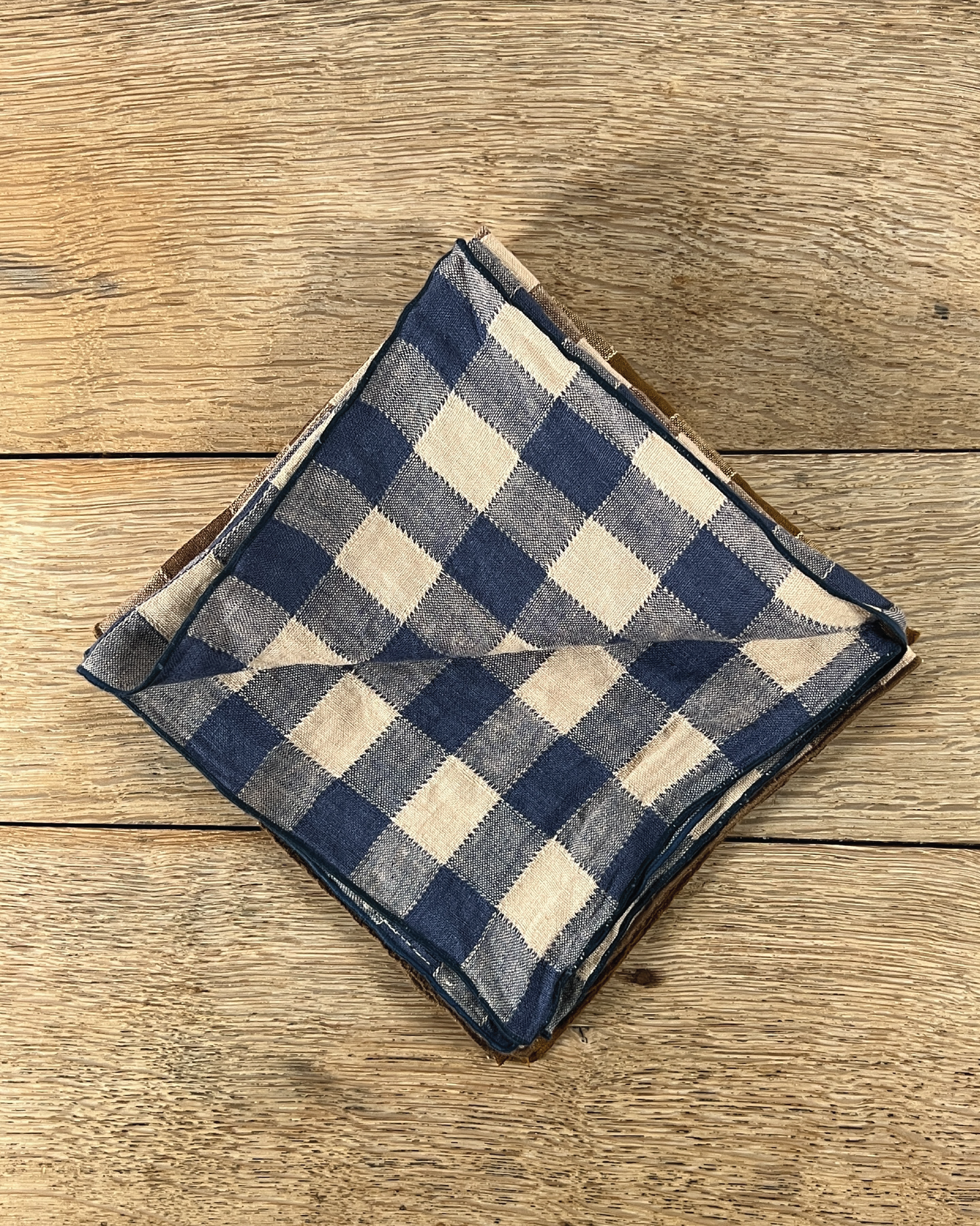 Maison de Vacances Bourdon Vintage Vichy Linen Napkins