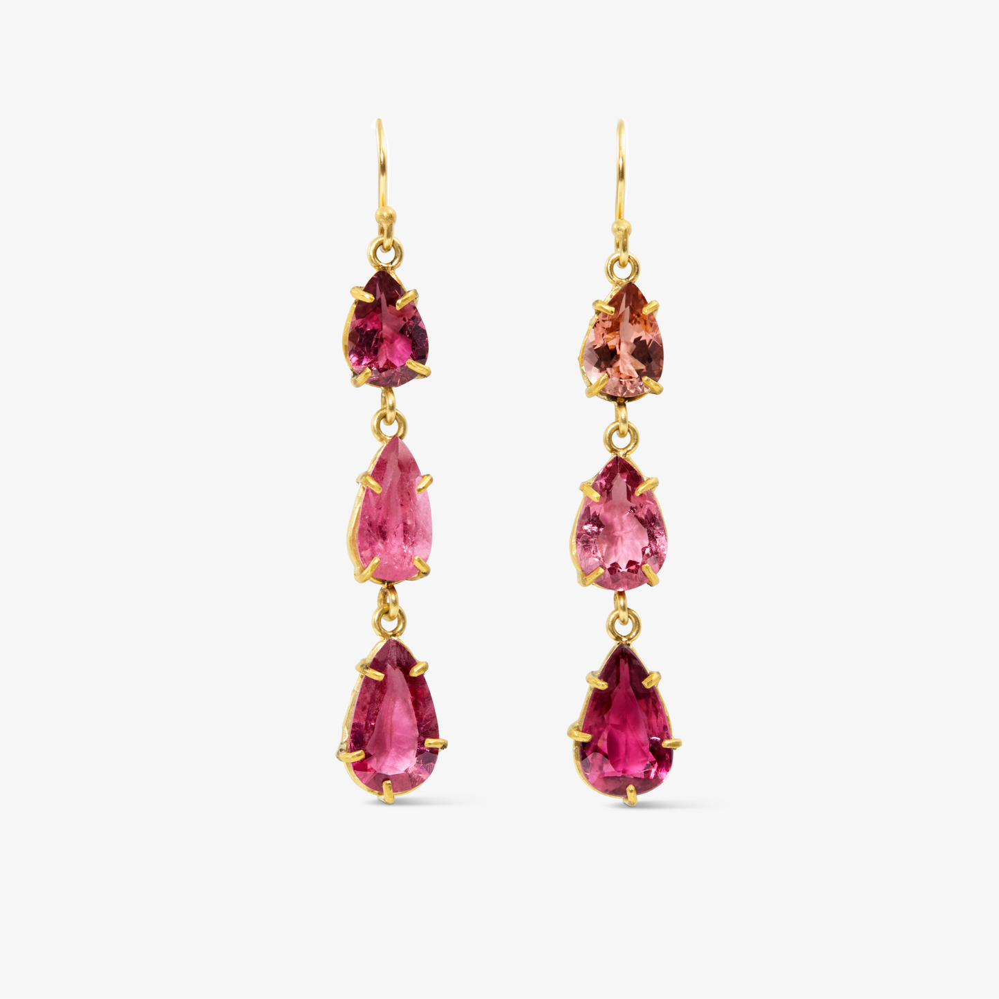 Pink Tourmaline Drop Earrings