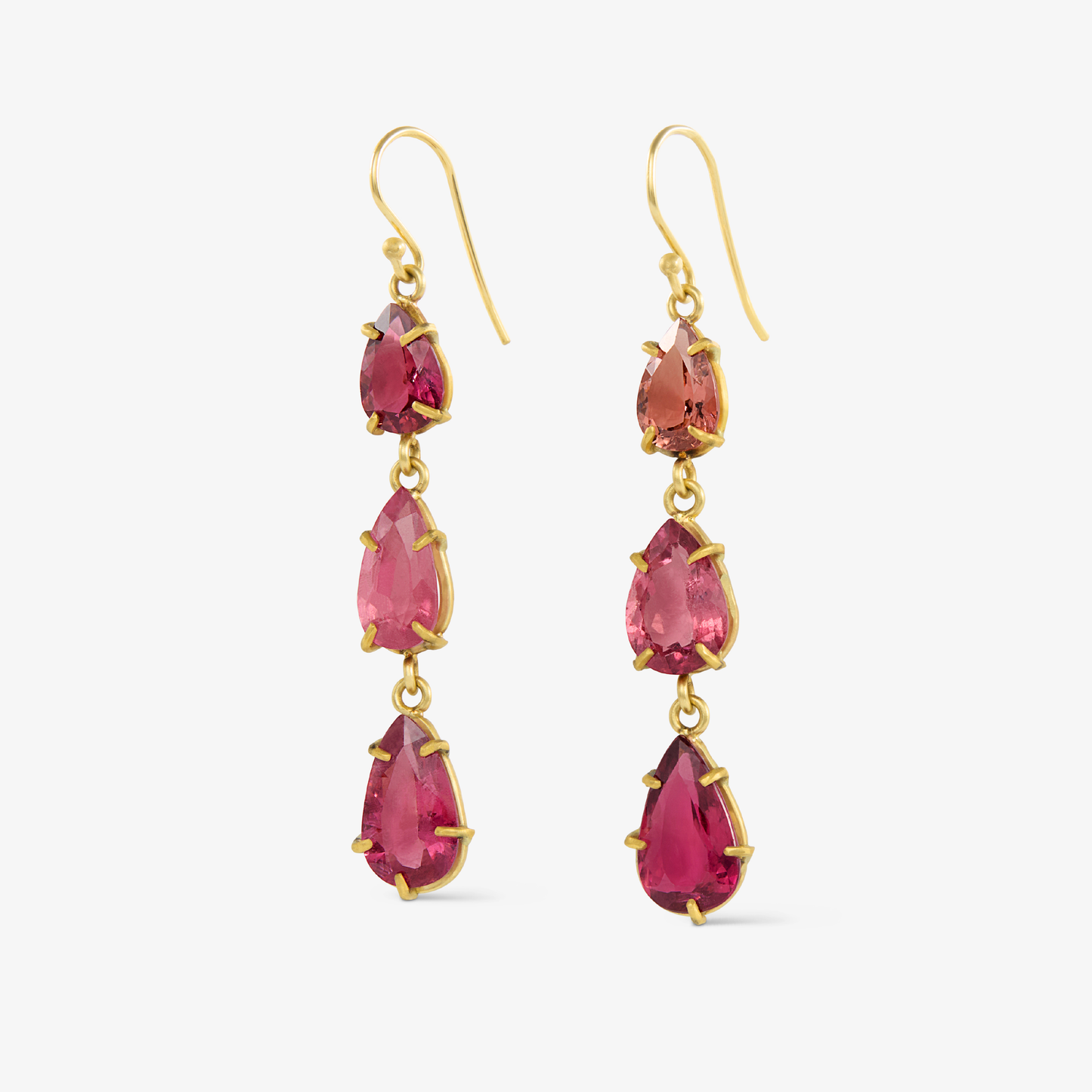 Pink Tourmaline Drop Earrings