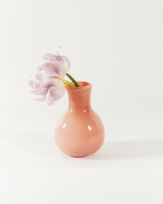 Michael Anchin Opaque Rose Glass Vase