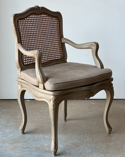 Pair of French Louis XVI Caned Armchairs