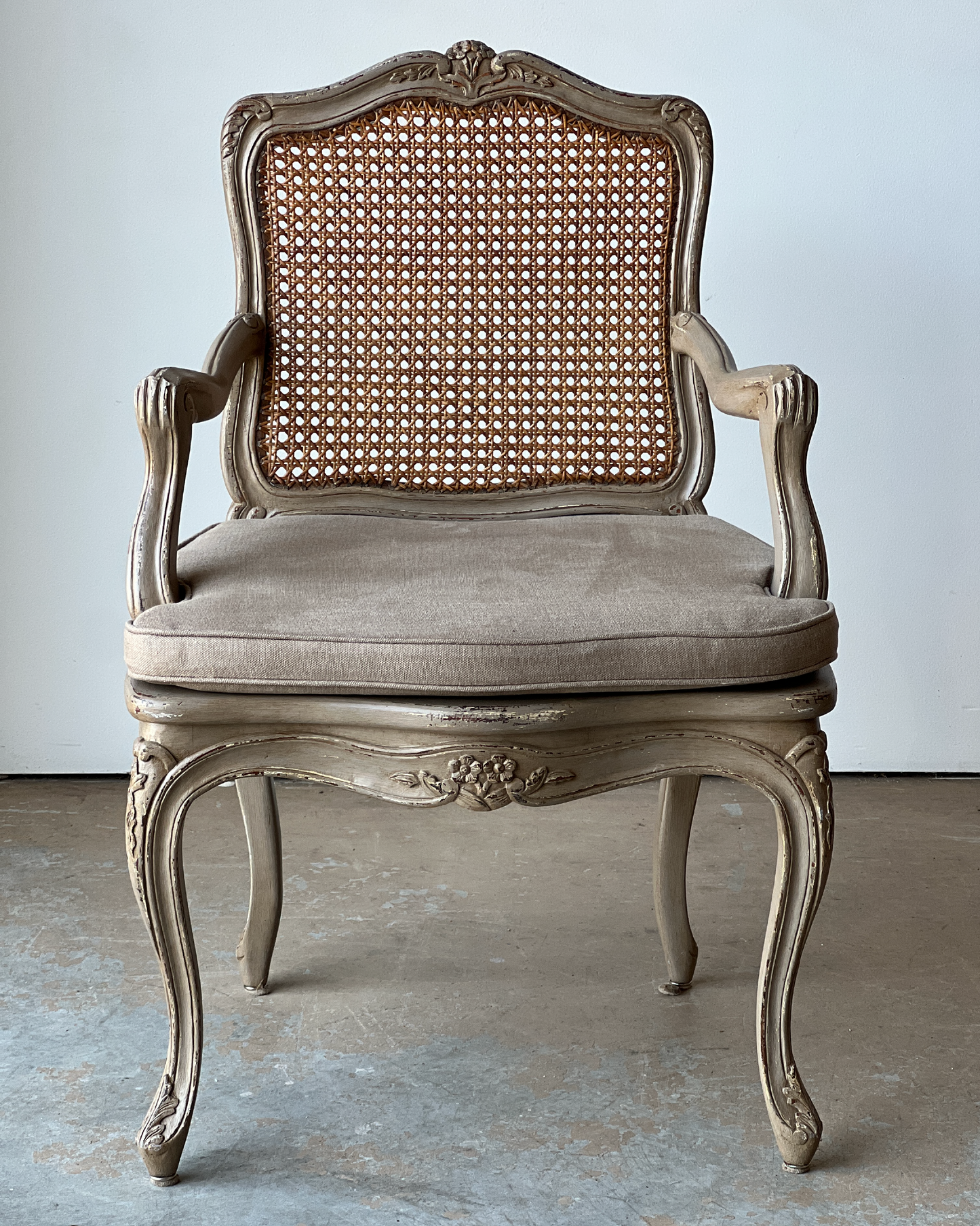 Pair of French Louis XVI Caned Armchairs