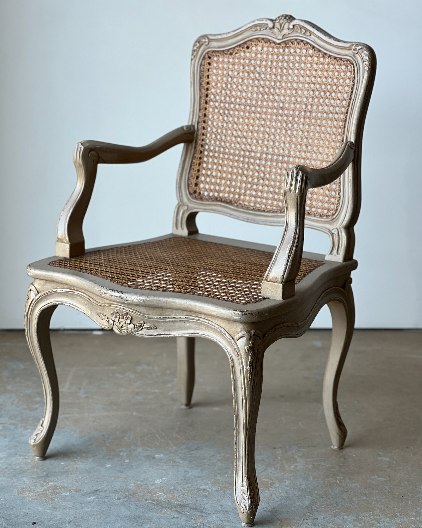 Pair of French Louis XVI Caned Armchairs
