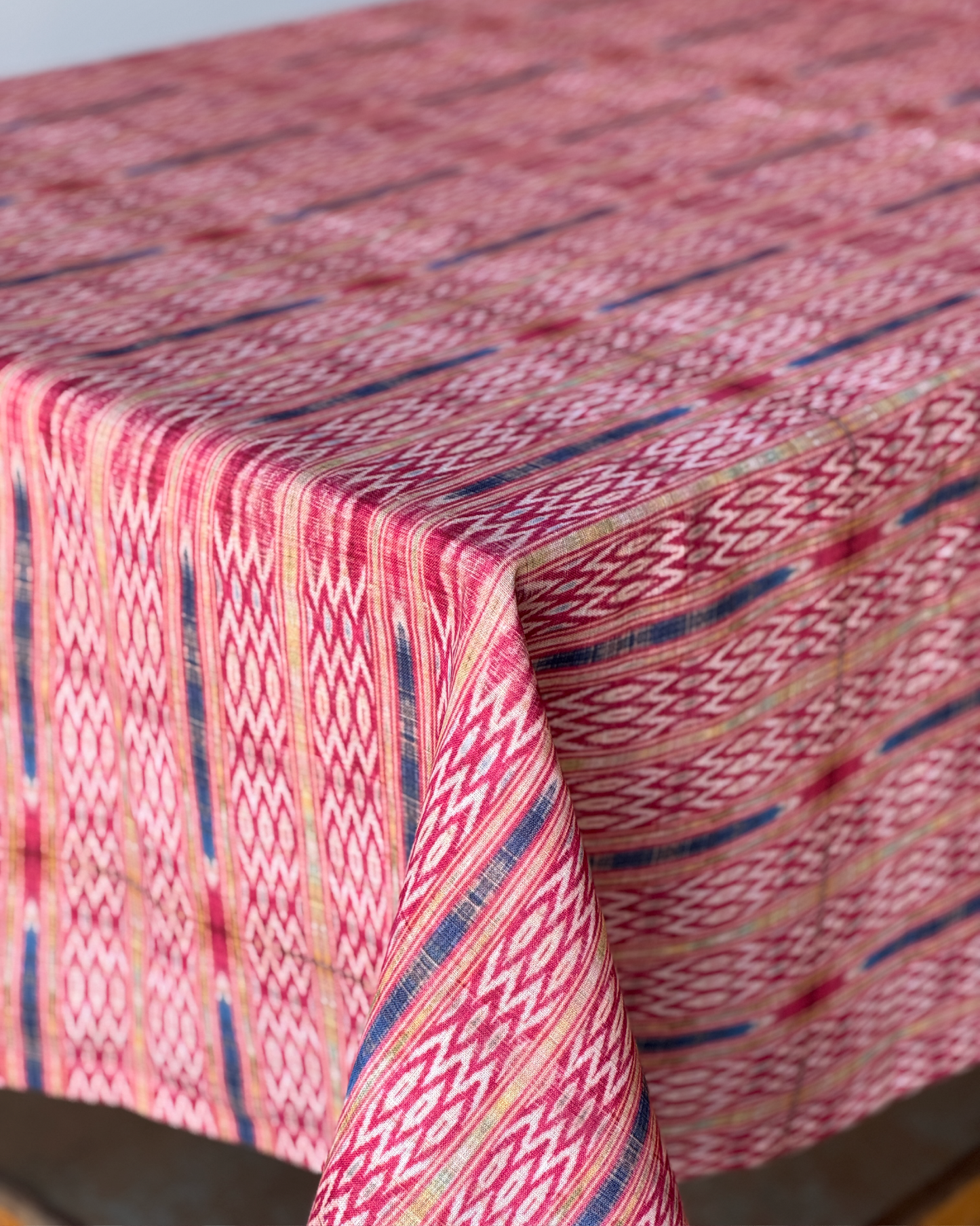 Rhubarb Ikat Table Linen Collection