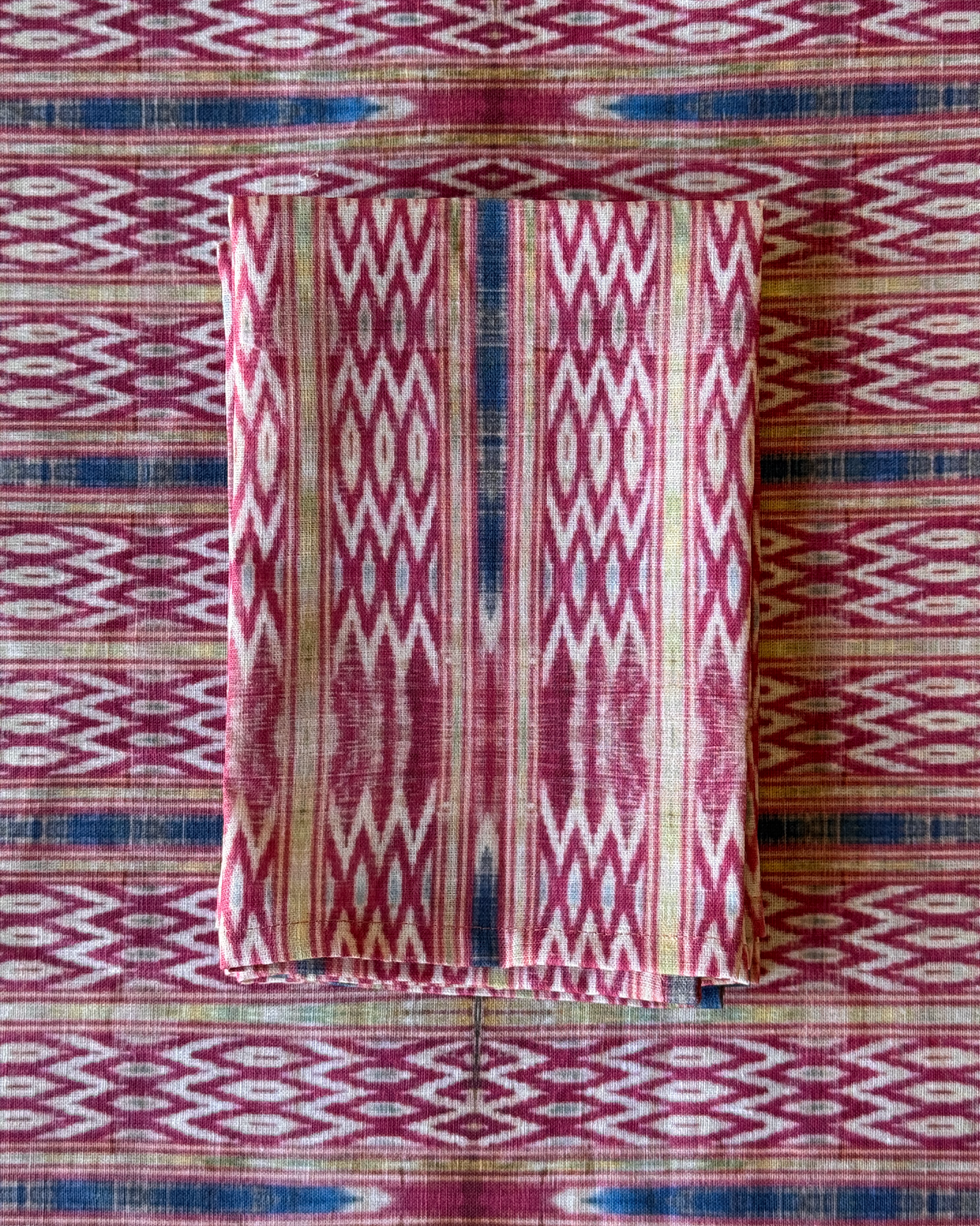 Rhubarb Ikat Table Linen Collection