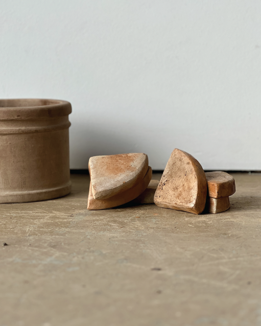 Set of 3 Unglazed Terracotta Pot Risers