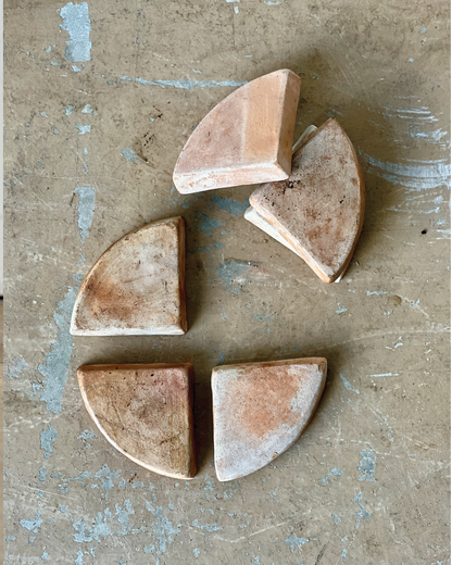 Set of 3 Unglazed Terracotta Pot Risers