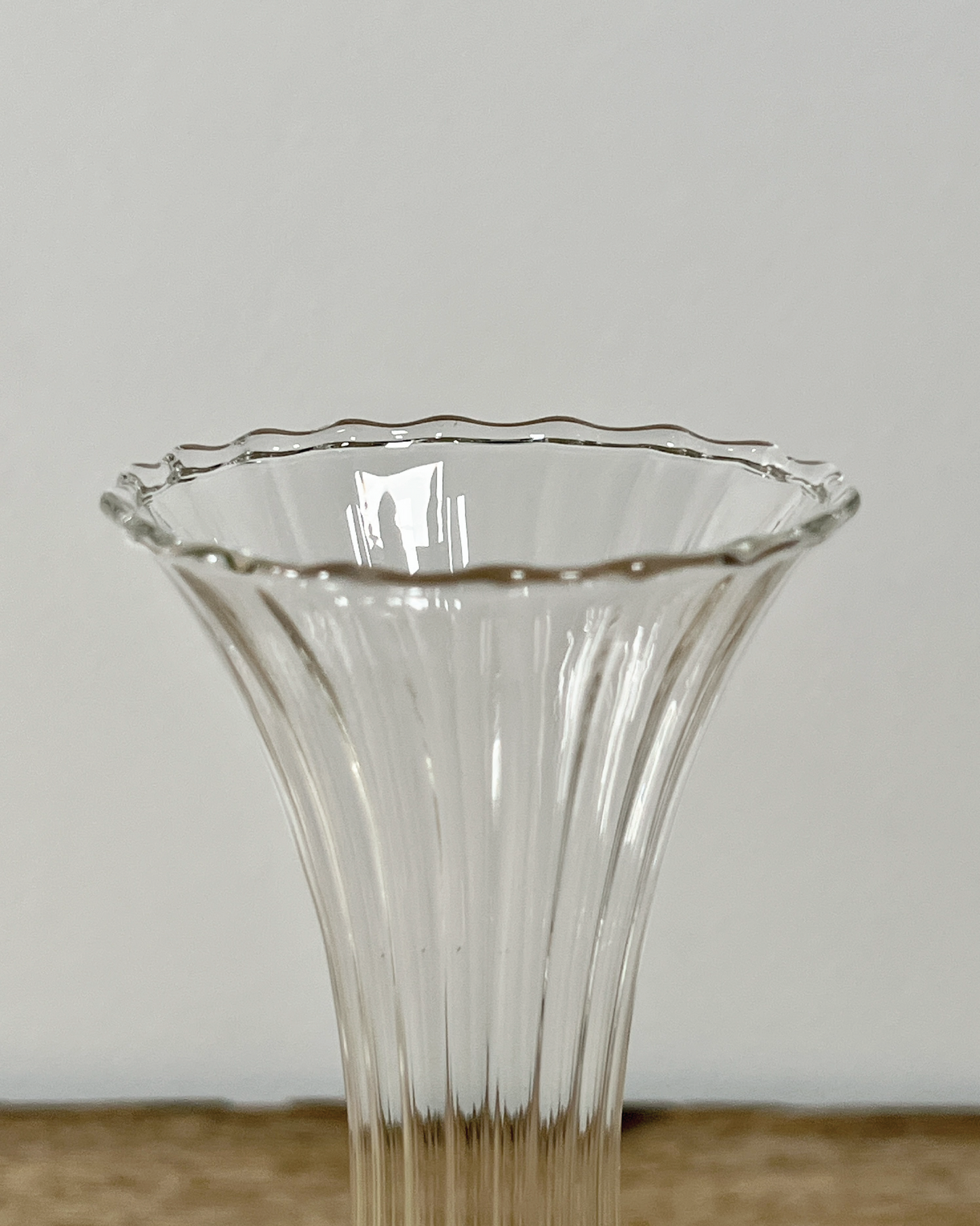 Set of 3 Petite Fluted Glass Vases