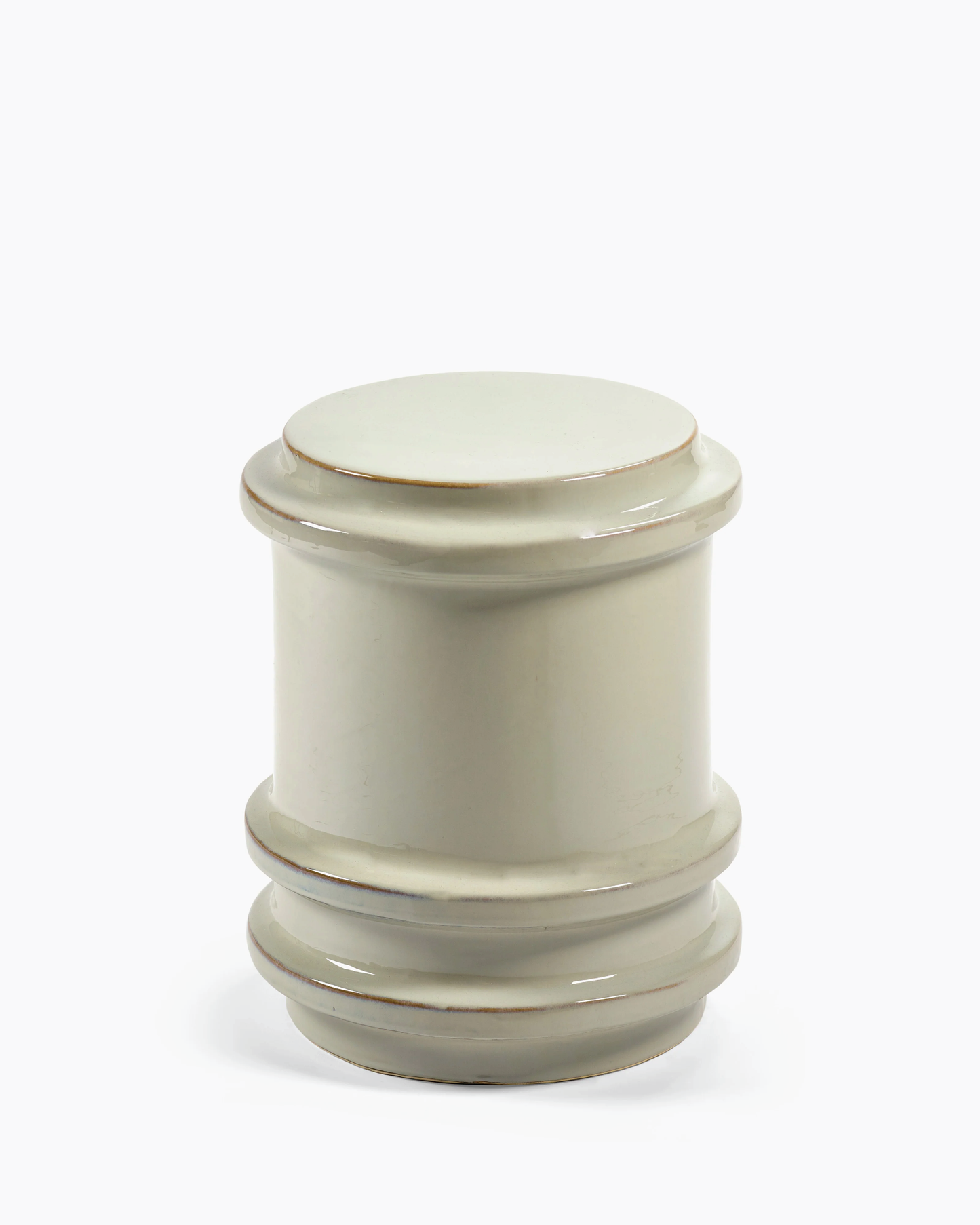Striated Pawn Ceramic Side Table