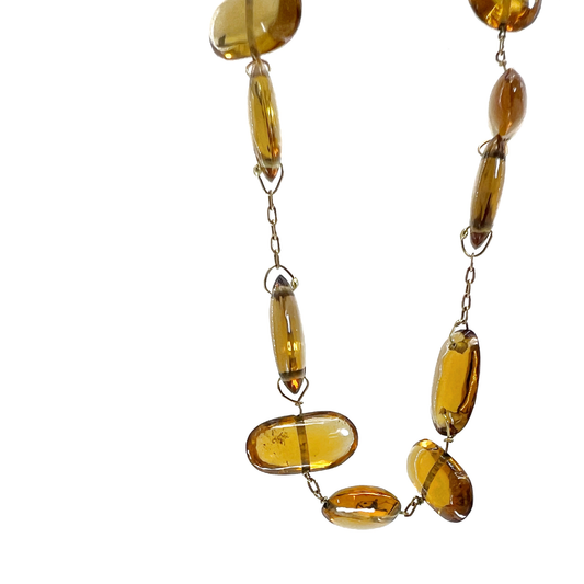 Ten Thousand Things Double-Cross Citrine Stone Collar