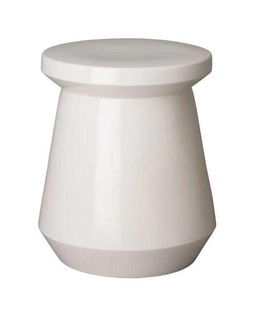 Elizabeth Stuart Outdoor Accent Table Vic Garden Stool White