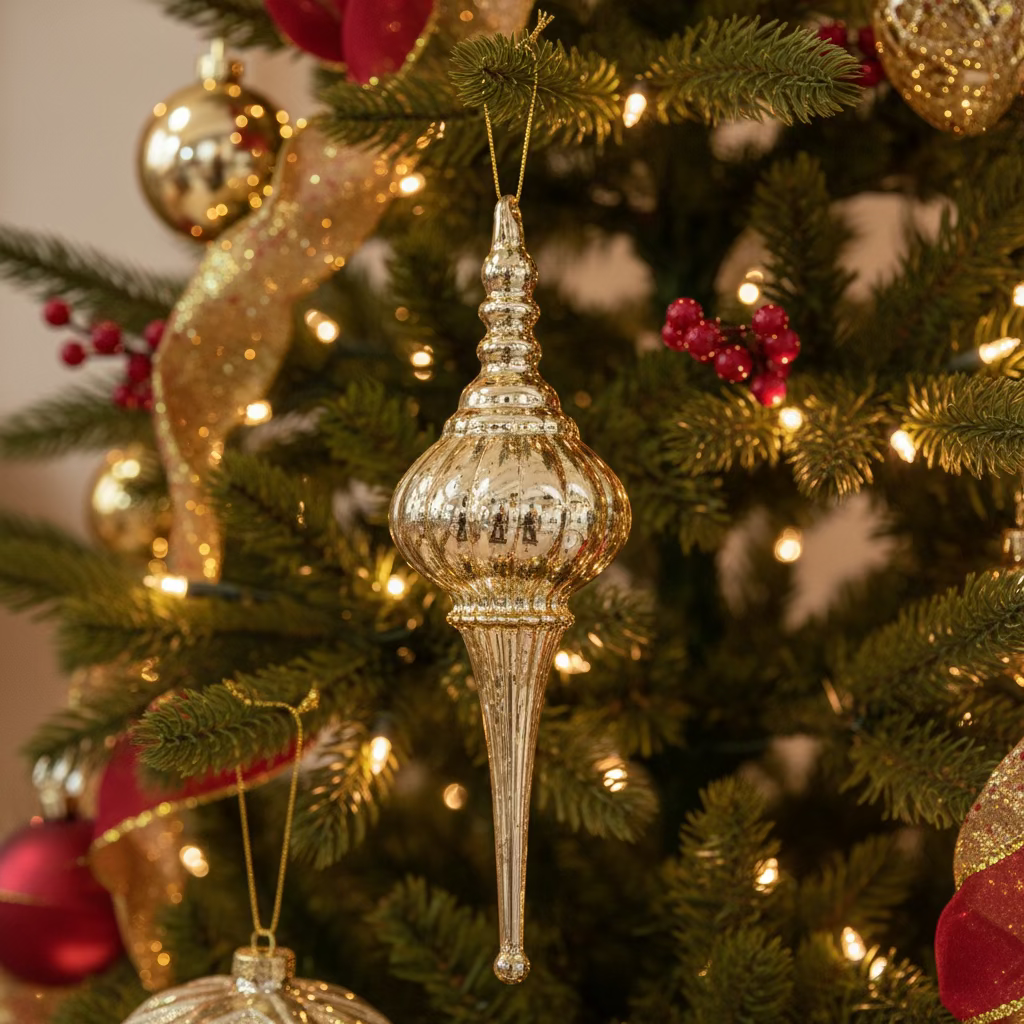 Glass Icicle Dome Ornament