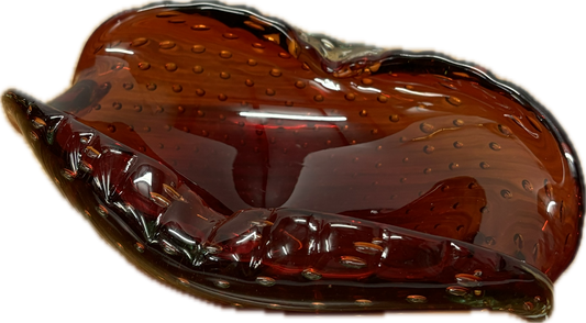 Ruby Murano Glass Bullicante Bowl