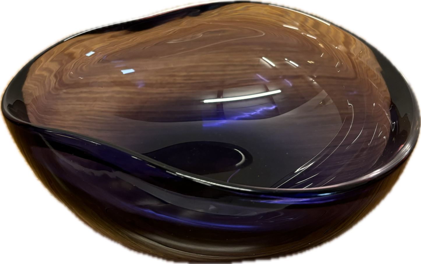 Vintage Royal Purple Murano Glass Bowl