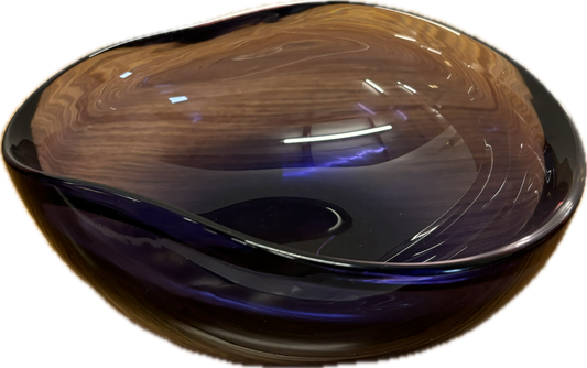 Vintage Royal Purple Murano Glass Bowl