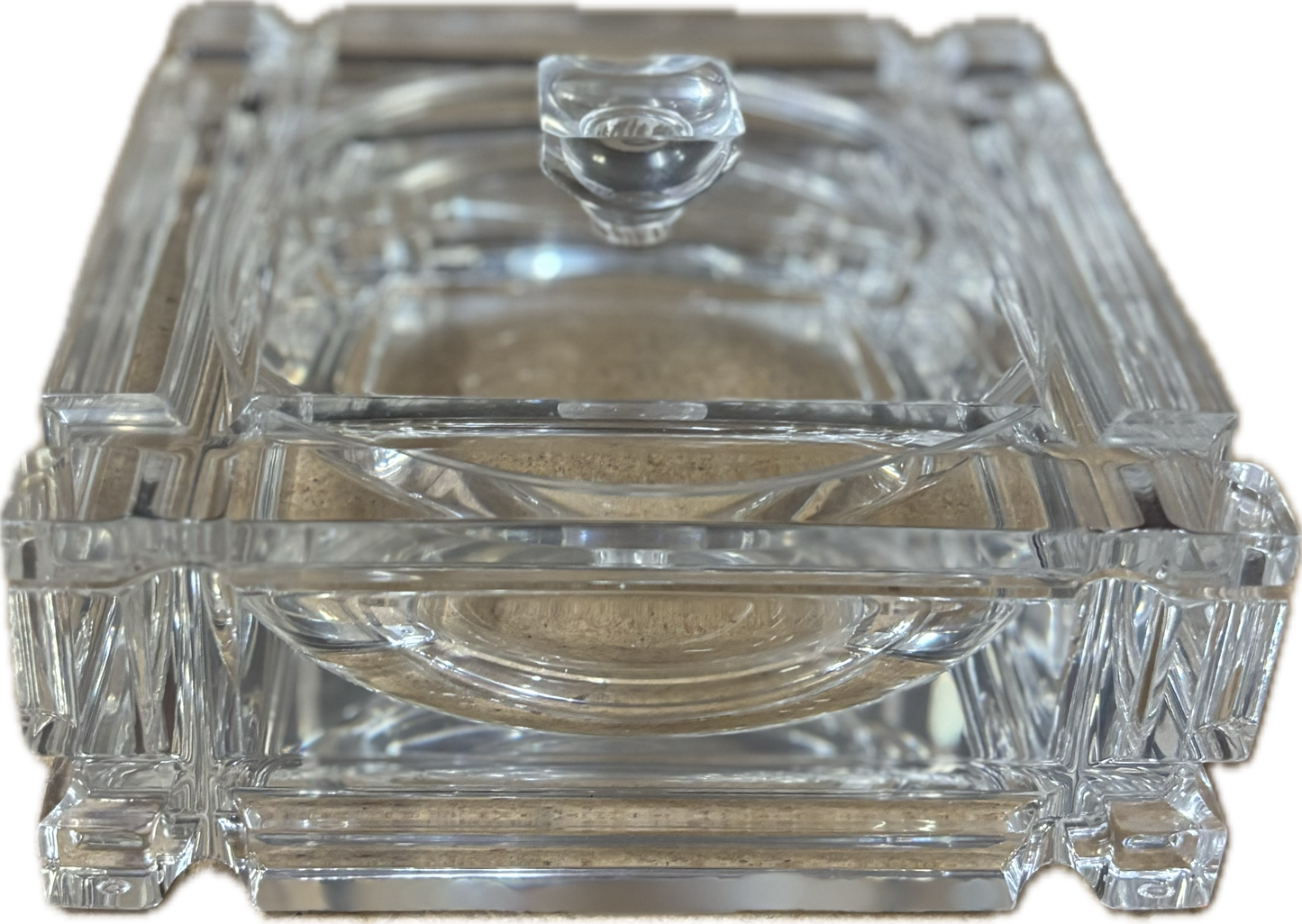Vintage Square Lucite Box with Lid