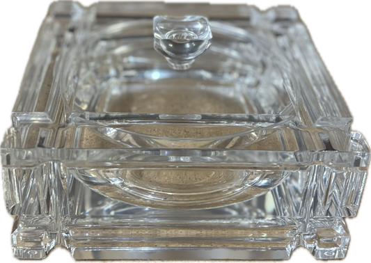 Vintage Square Lucite Box with Lid