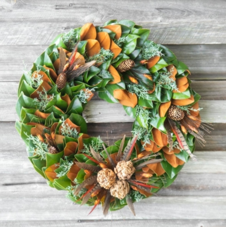 Feathers & Artichokes Wreath