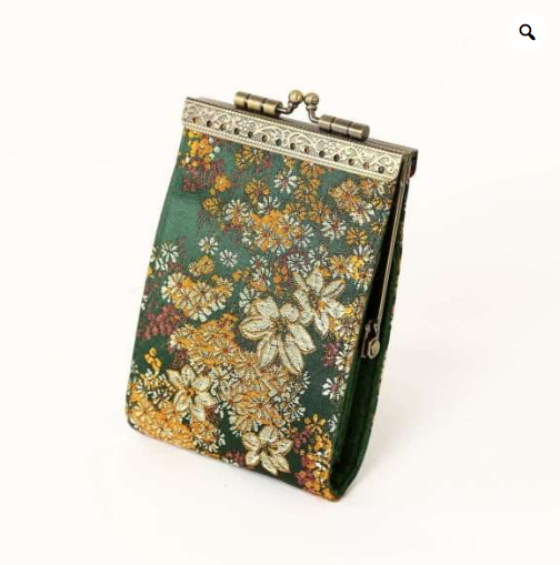 Floral Brocade Card Holder