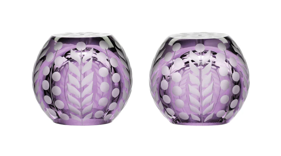 Elizabeth Stuart Salt and Pepper Set of 2 Pariz Salt and Pepper Shakers 100% Lead Free Crystal, view 9