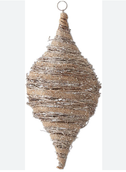 Glittered Teardrop Ornament
