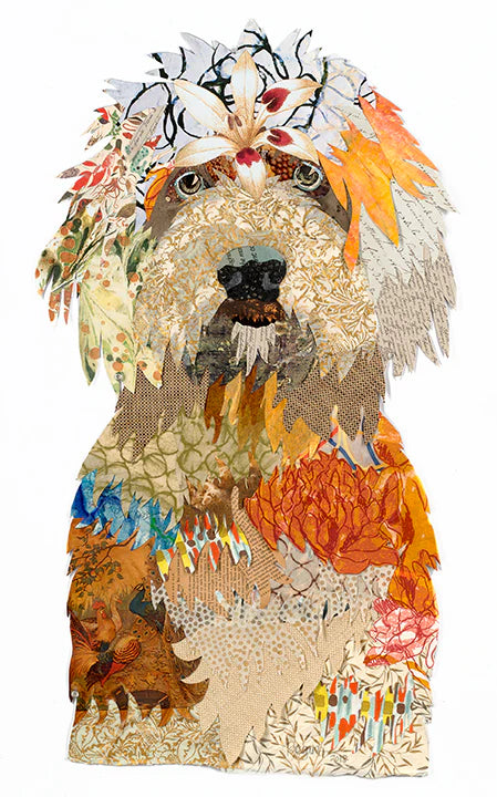 Framed Archival Dog Collage Print by Brenda Bogart