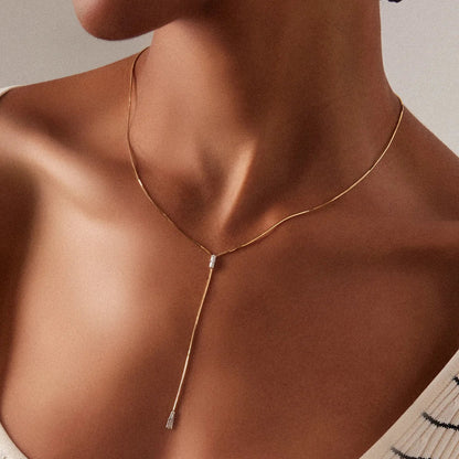 Harlow Diamond Lariat Necklace