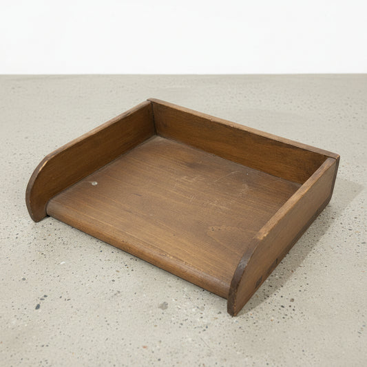 Curated by MFaith Decor Accessory Vintage Wood Desk Tray