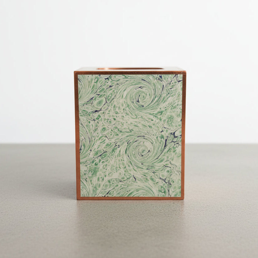 Curated by MFaith Bath Accessory Marble Paper Tissue Box Cover