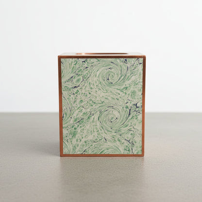 Curated by MFaith Bath Accessory Marble Paper Tissue Box Cover