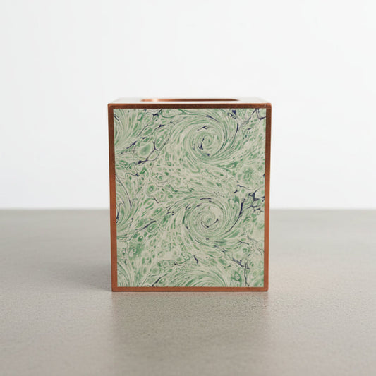Curated by MFaith Bath Accessory Marble Paper Tissue Box Cover