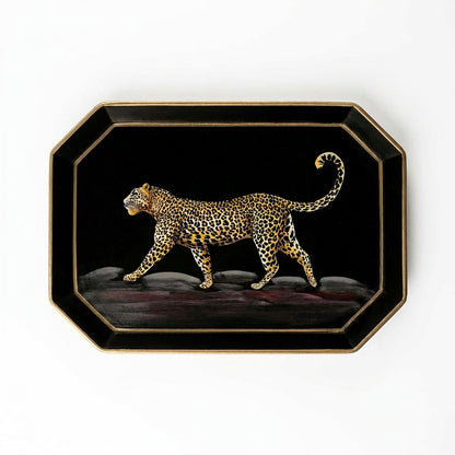 Les Ottomans Tray Octagonal Fauna Hand Painted Iron Tray