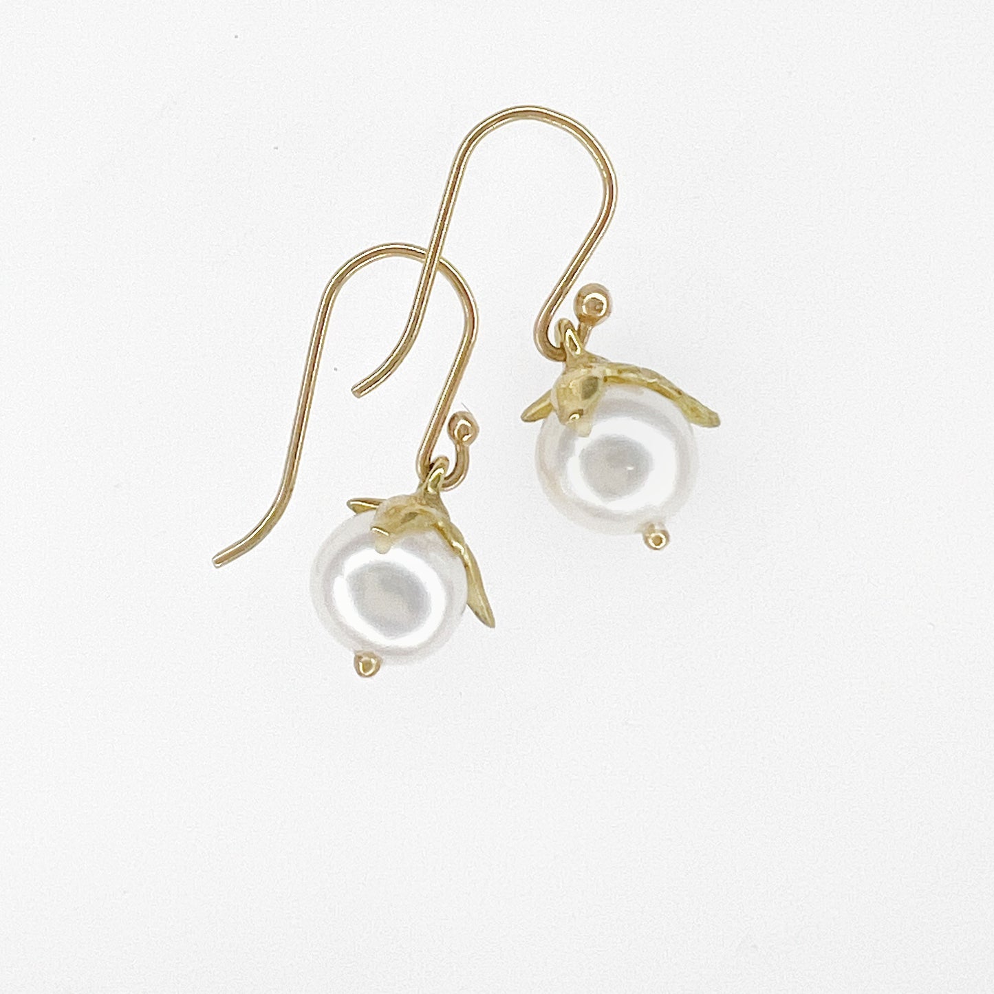 White Pearl Berry Earrings