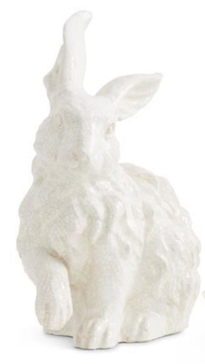 White Glazed Terracotta Bunny