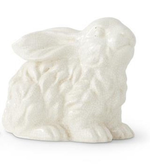 White Glazed Terracotta Bunny