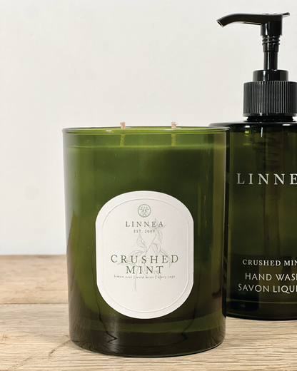 'Freshly Picked' Crushed Mint Candle & Hand Wash Gift Set
