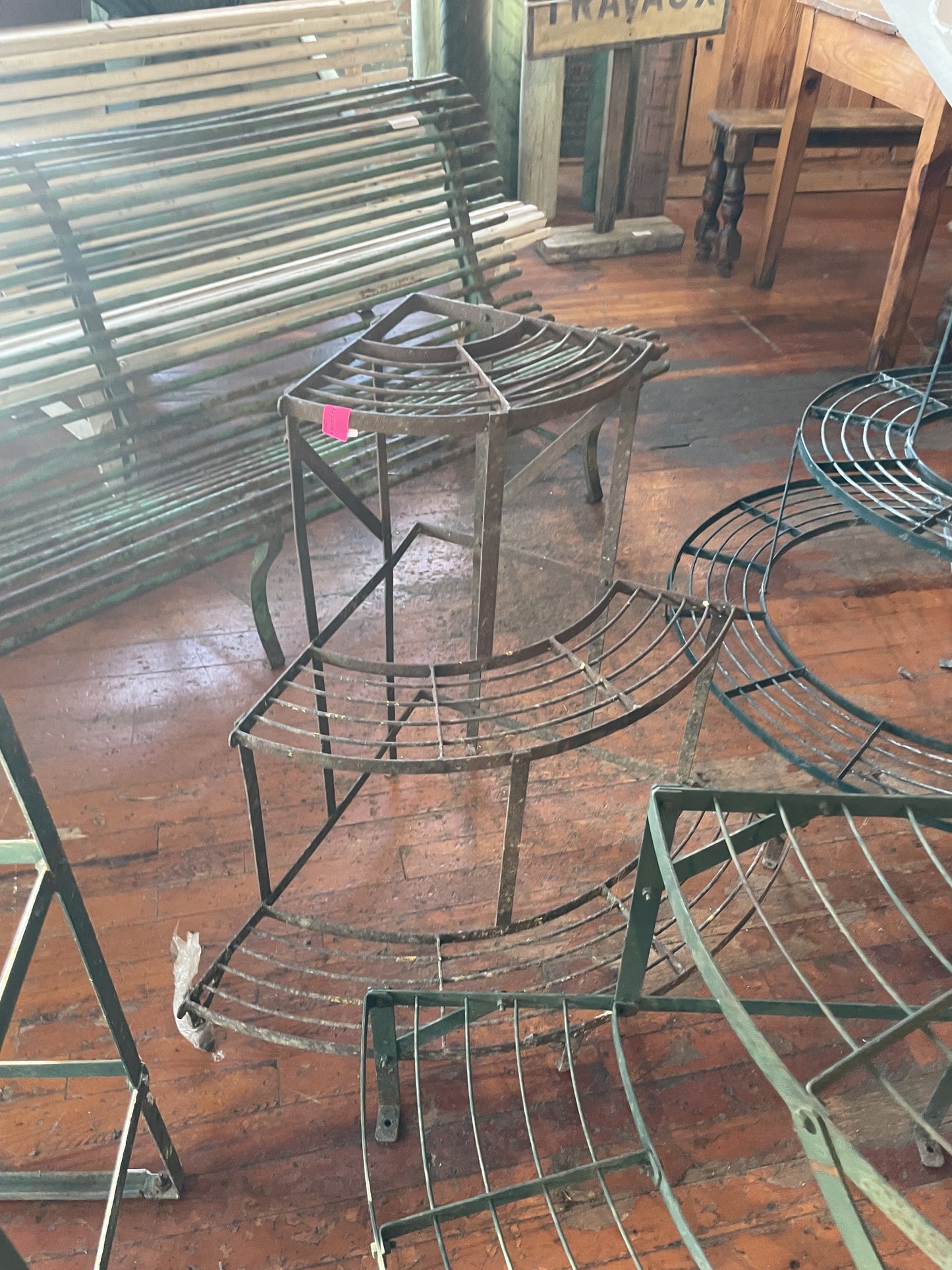 French Three Tier Corner Plant Stand