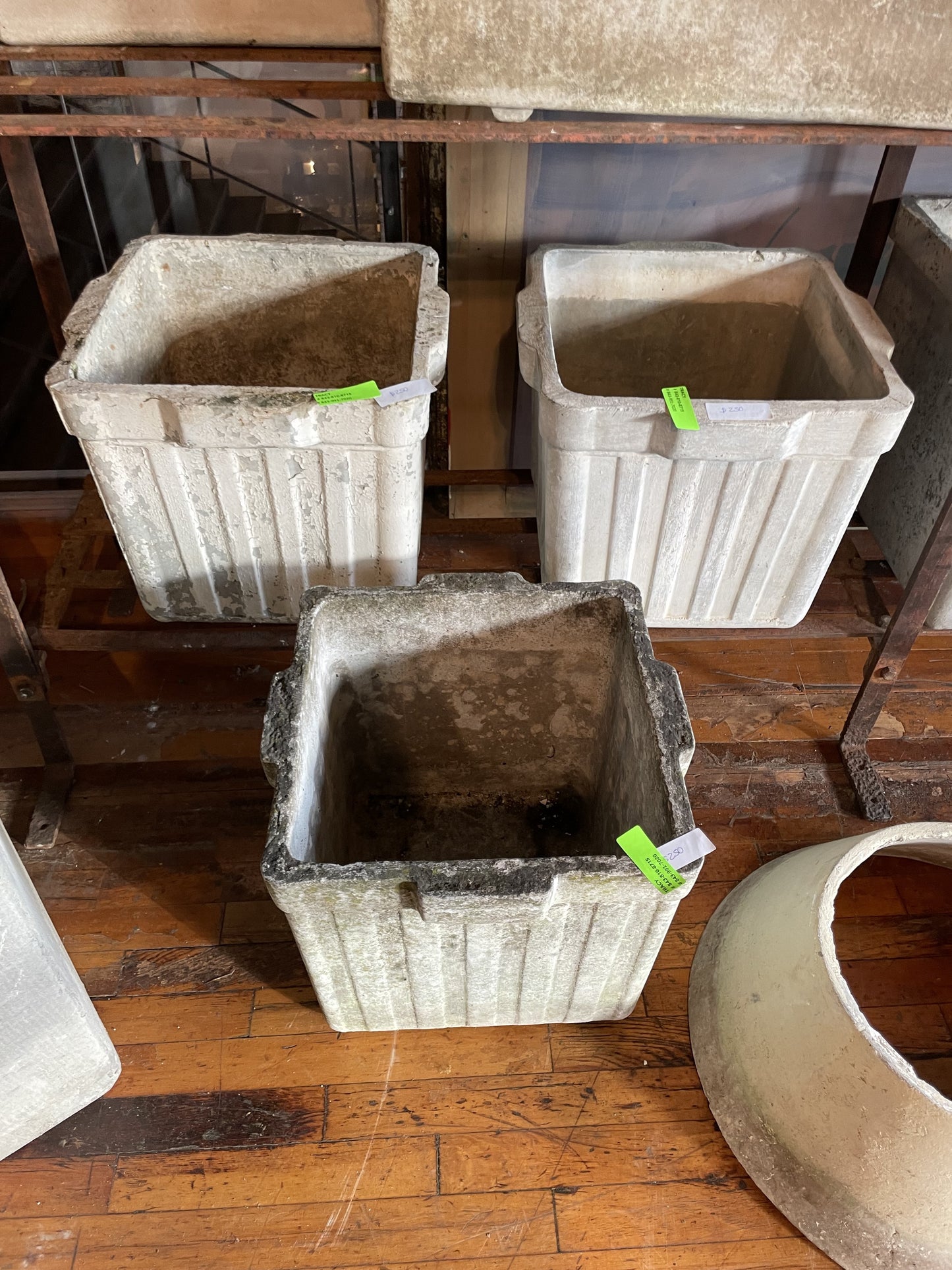 Willy Guhl Square Ribbed Planter