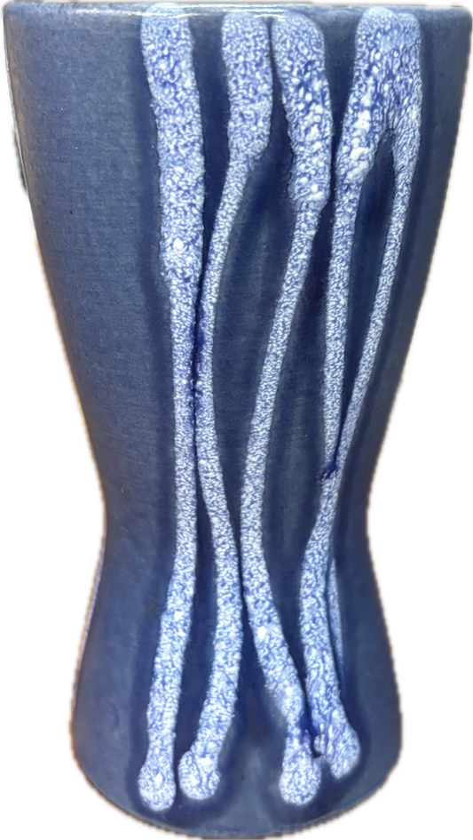 Blue Streaked Scheurich Vase by Heinz Siery