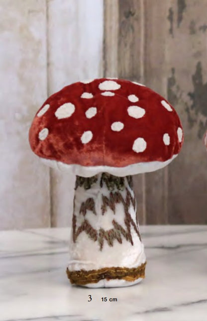 Embroidered Silk Mushrooms