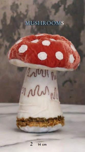 Embroidered Silk Mushrooms