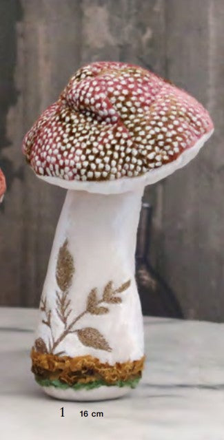 Embroidered Silk Mushrooms