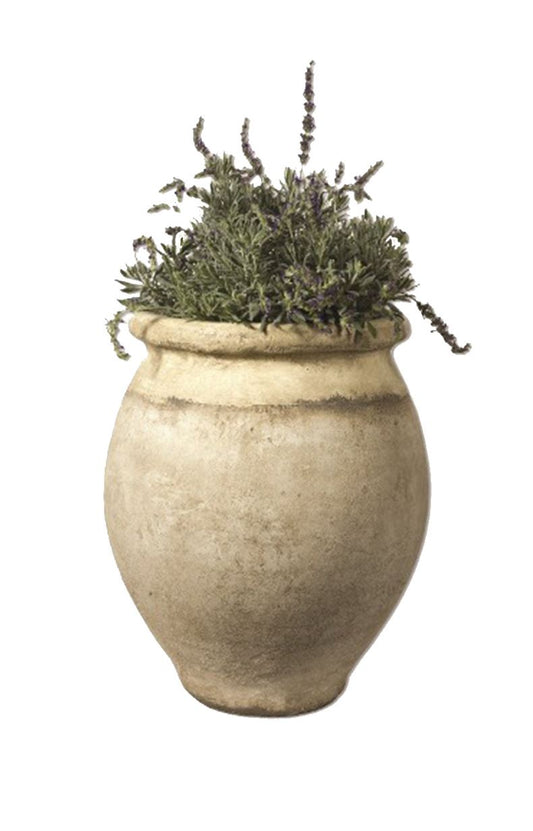 Elegant Earth Planter Aubergine Oil Jar Provence Créme