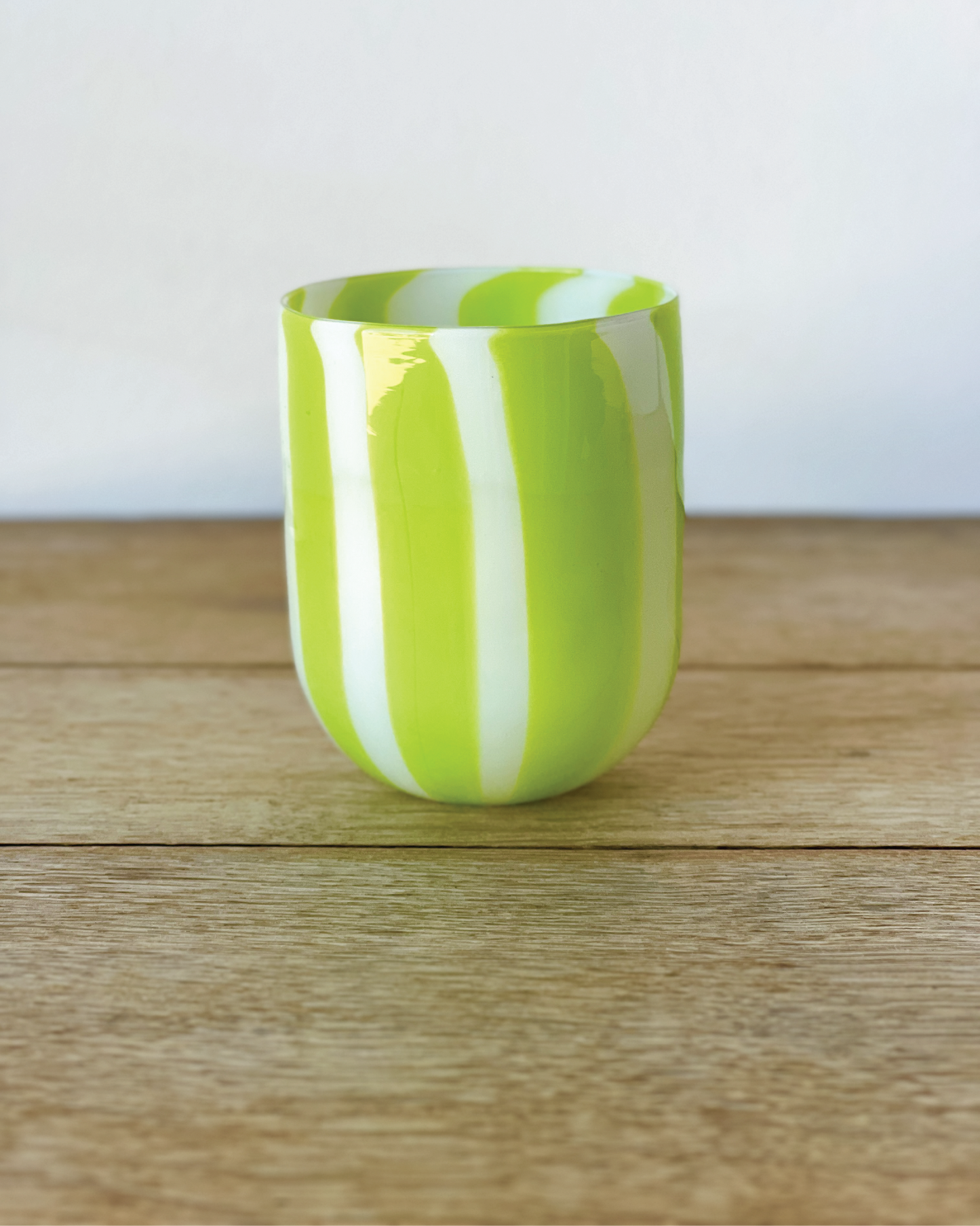 Opaque Murano Cane Glass Tumbler