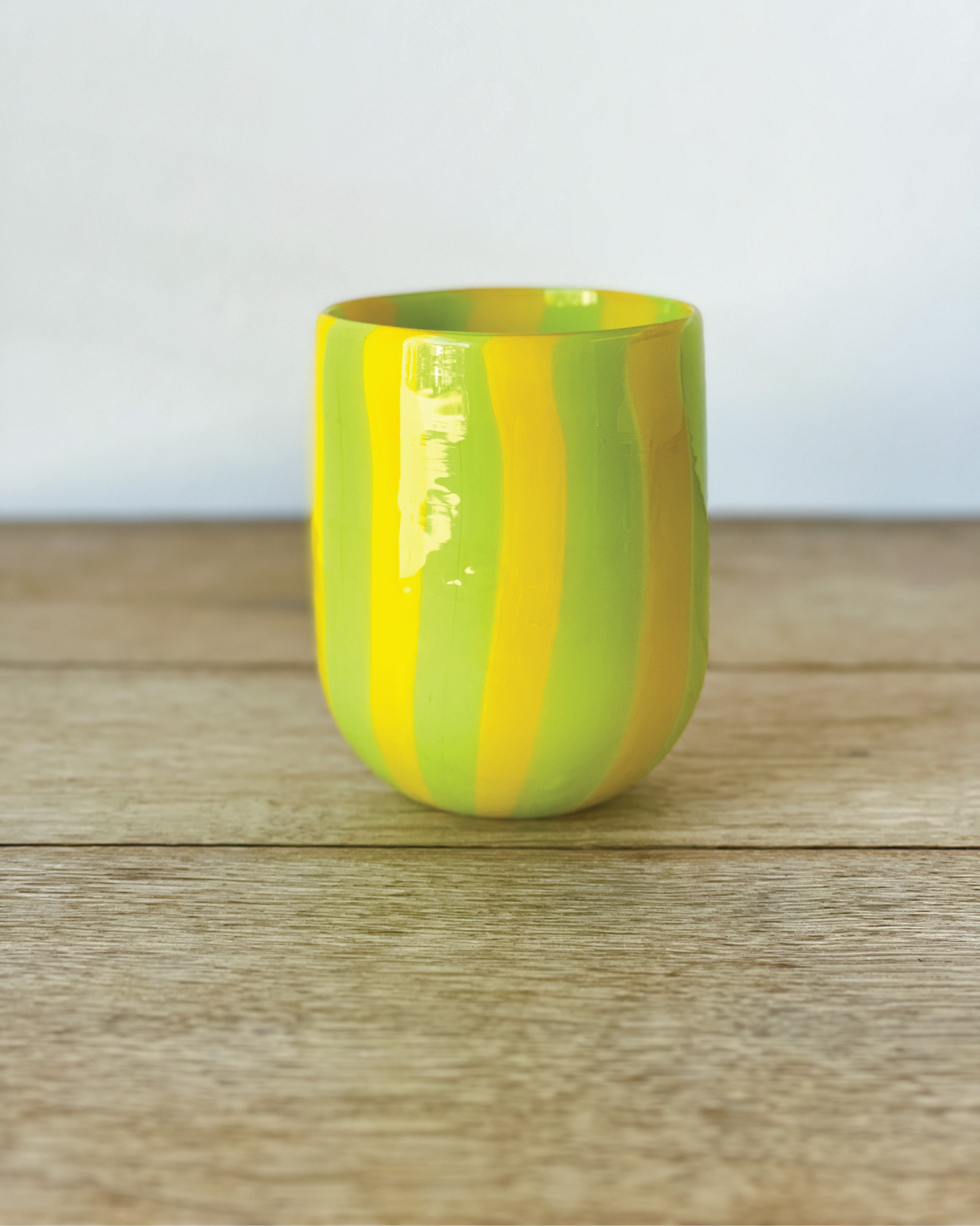 Opaque Murano Cane Glass Tumbler