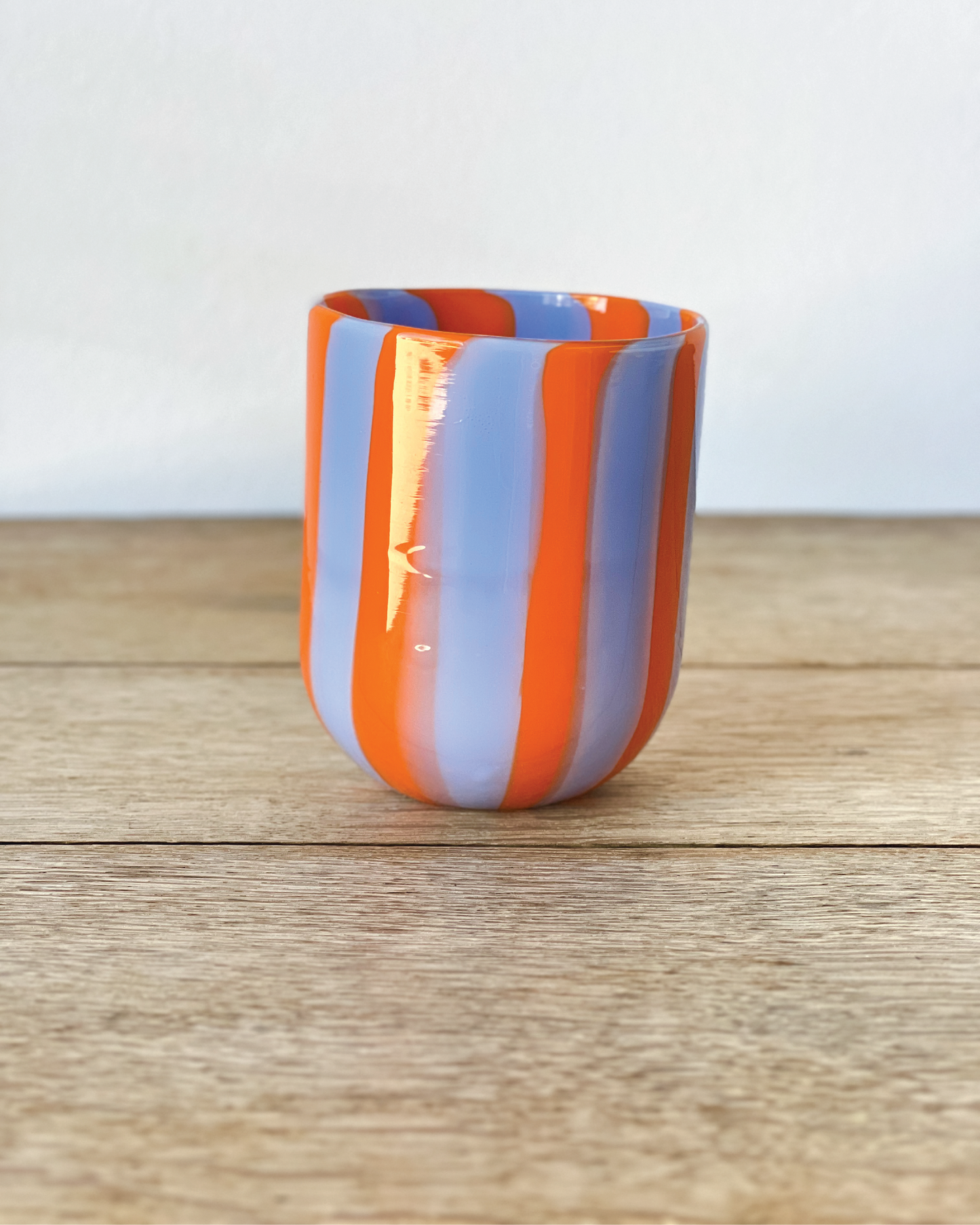 Opaque Murano Cane Glass Tumbler